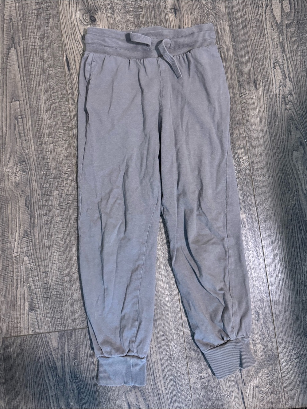 H&M Gray Ribbed Waistband Joggers Kids Size 6